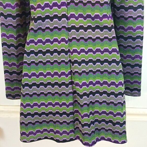 Zara Only one metallic multicolored long sleeve boho mini dress size small - Picture 10 of 12